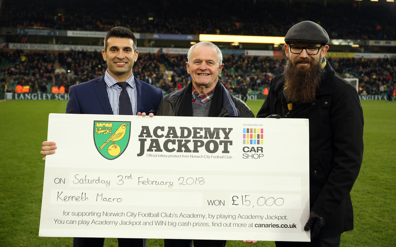 Sponsor: Norwich City Football Club's Youth Academy Jackpot, pays out big to one lucky winner!